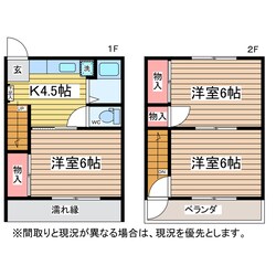 サンライズハイツ（若松中央）の物件間取画像